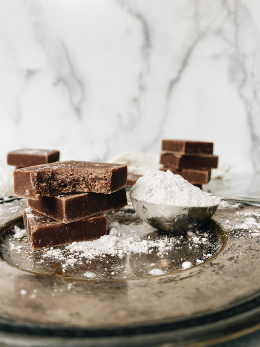 easy chocolate fudge recipe using Whipzi™ chocolate flavor powdered sugars make any flavor fudge at home with this easy recipe