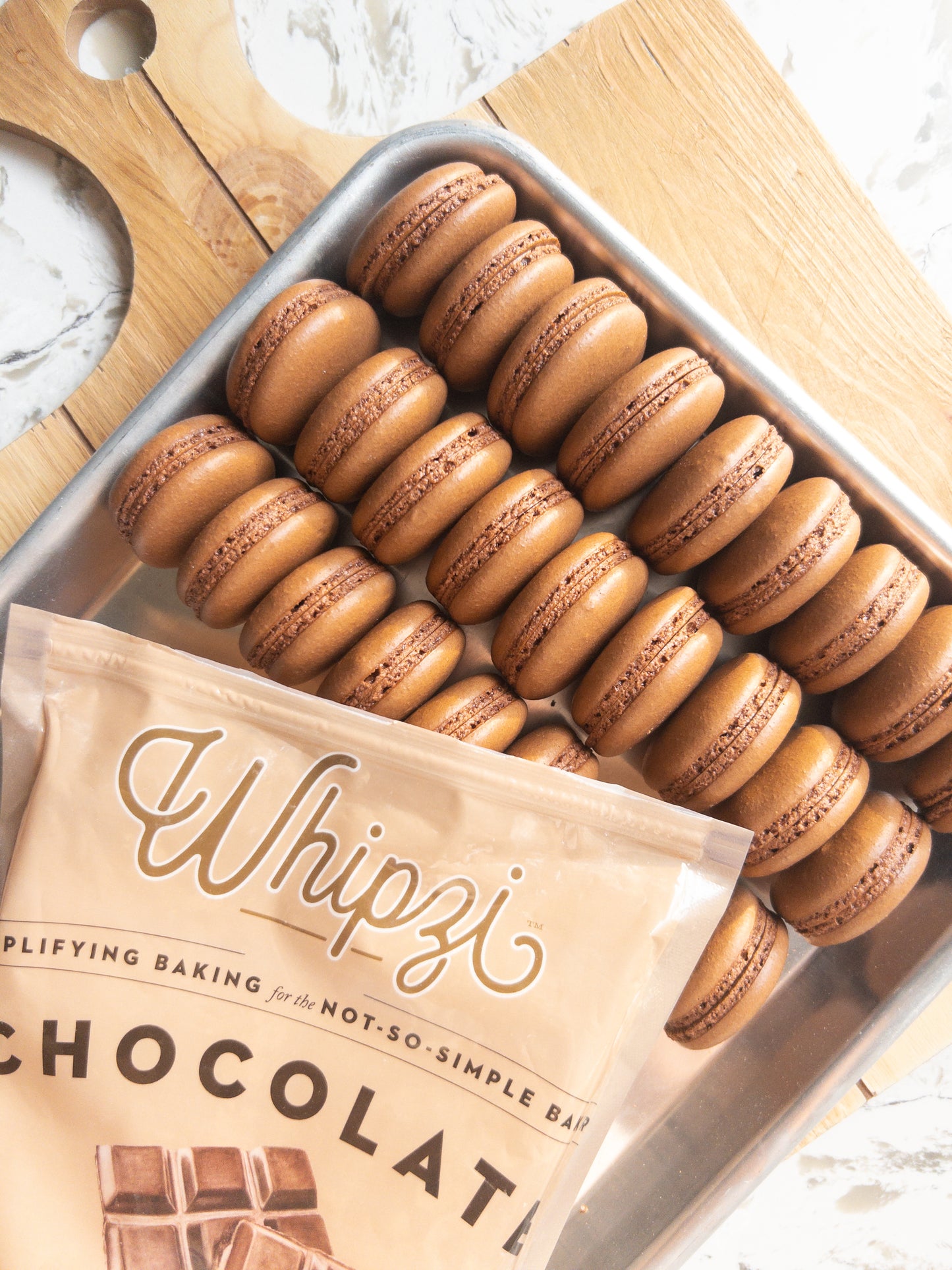 Easy chocolate macaron shells recipe idea