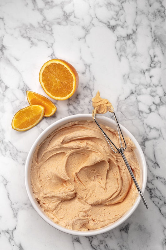 EASY ORANGE CREAM CHEESE FROSTING FOR CINNAMON ROLLS