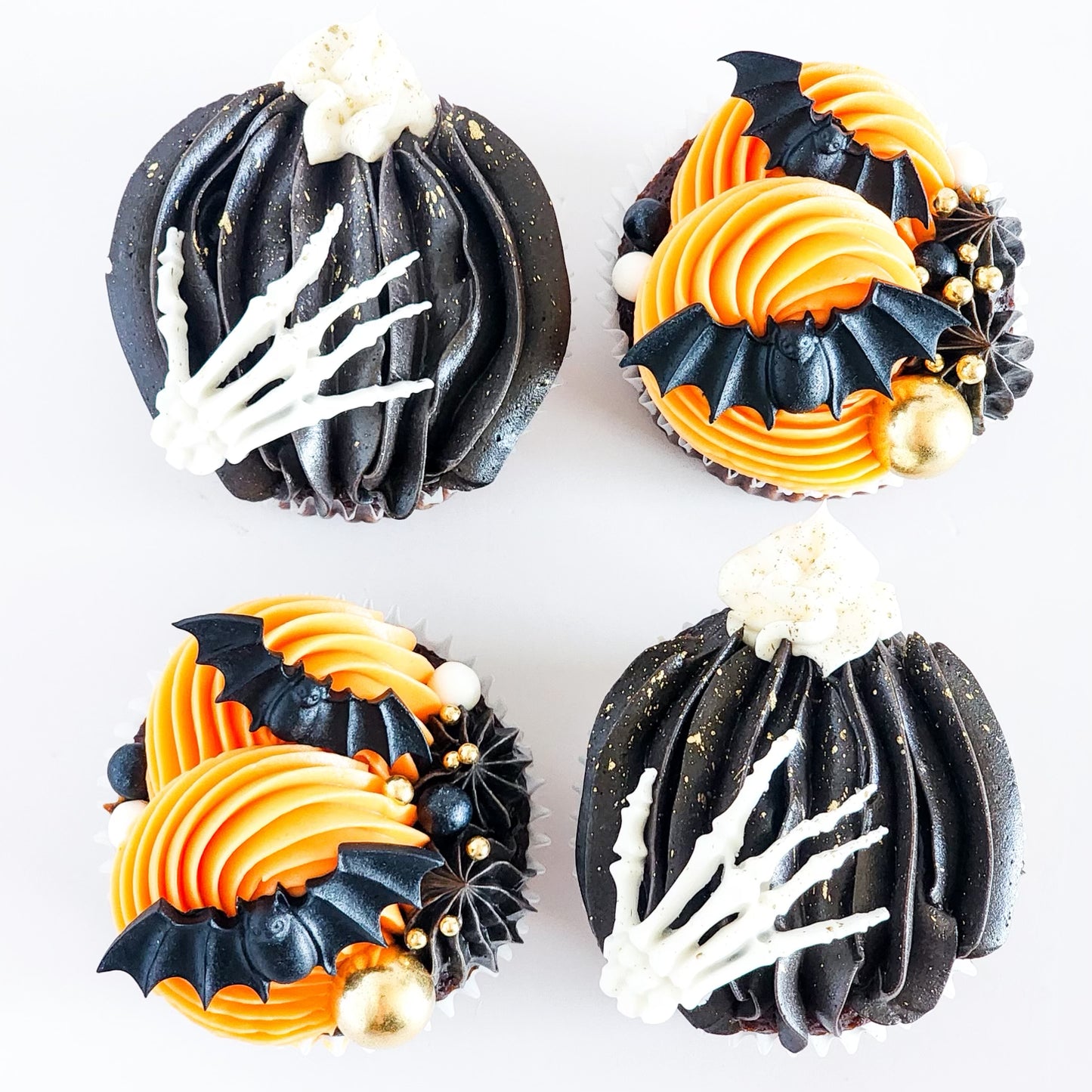 Whipzi halloween black and orange cupcakes