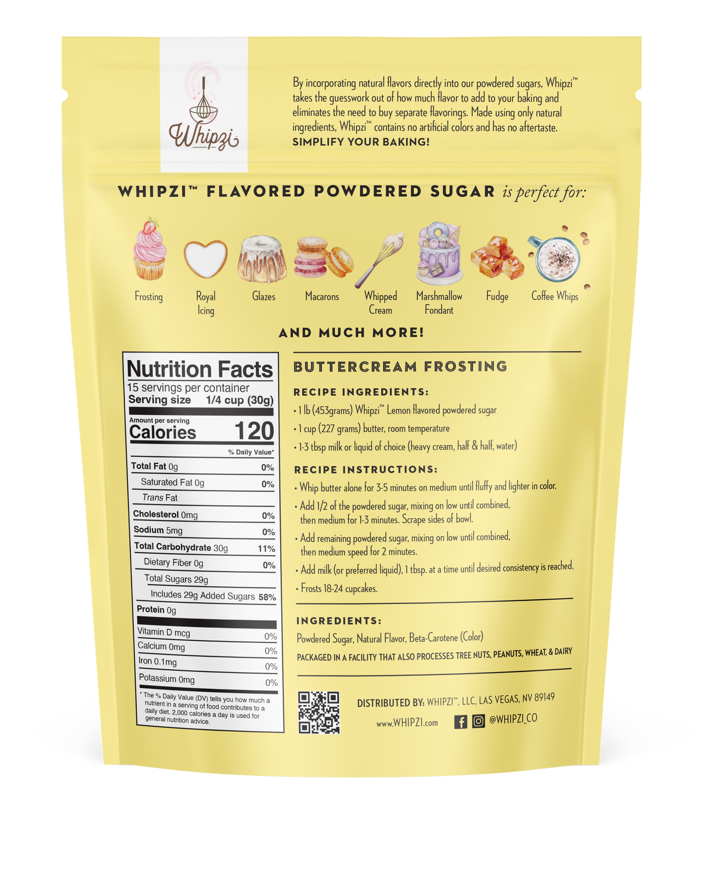 lemon flavor powdered sugar recipe idea and ingredient list nutrition 