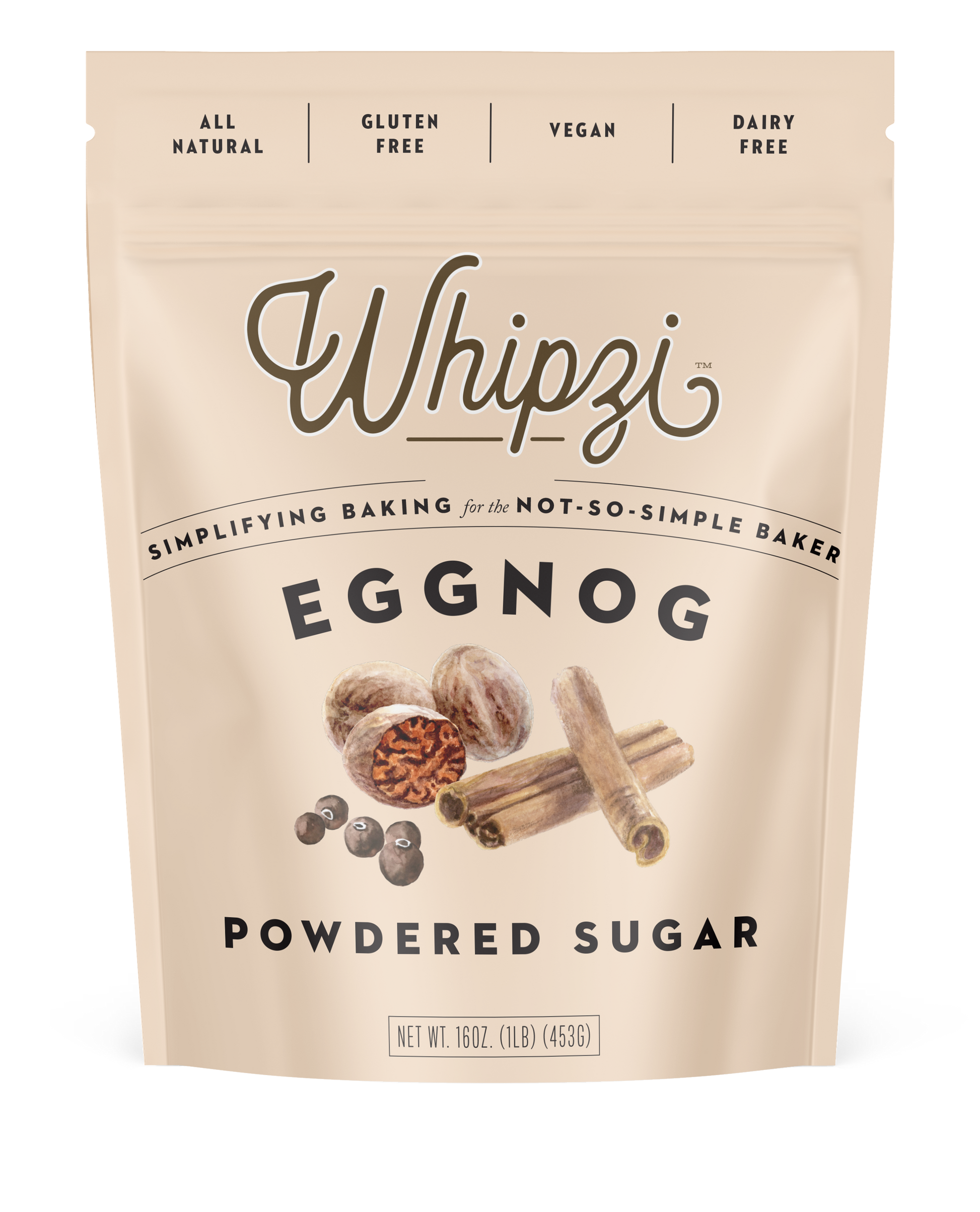 Whipzi Eggnog flavor powdered sugar