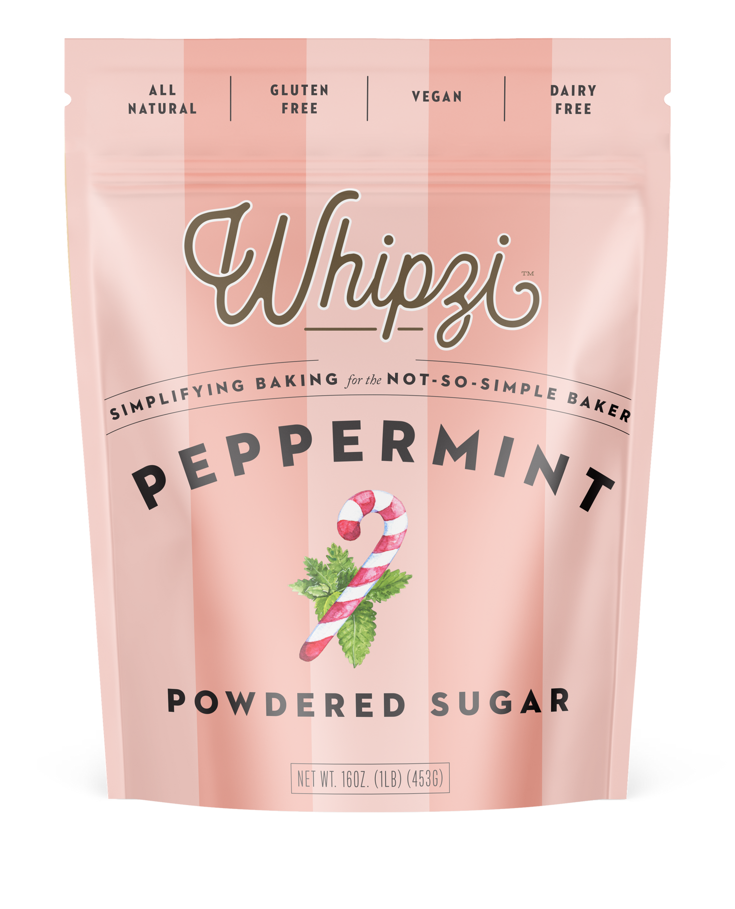 Whipzi peppermint flavor powdered sugar