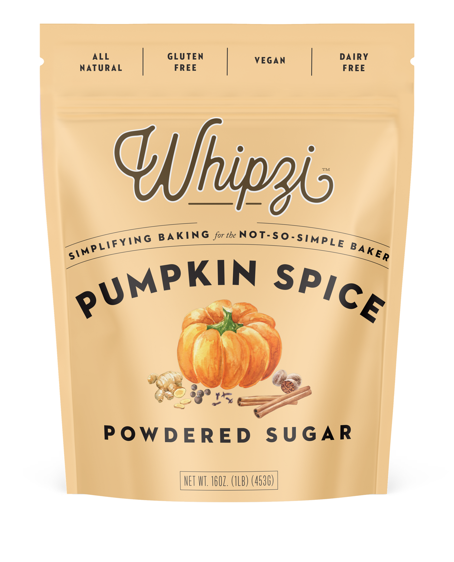 Whipzi pumpkin spice flavor powdered sugar