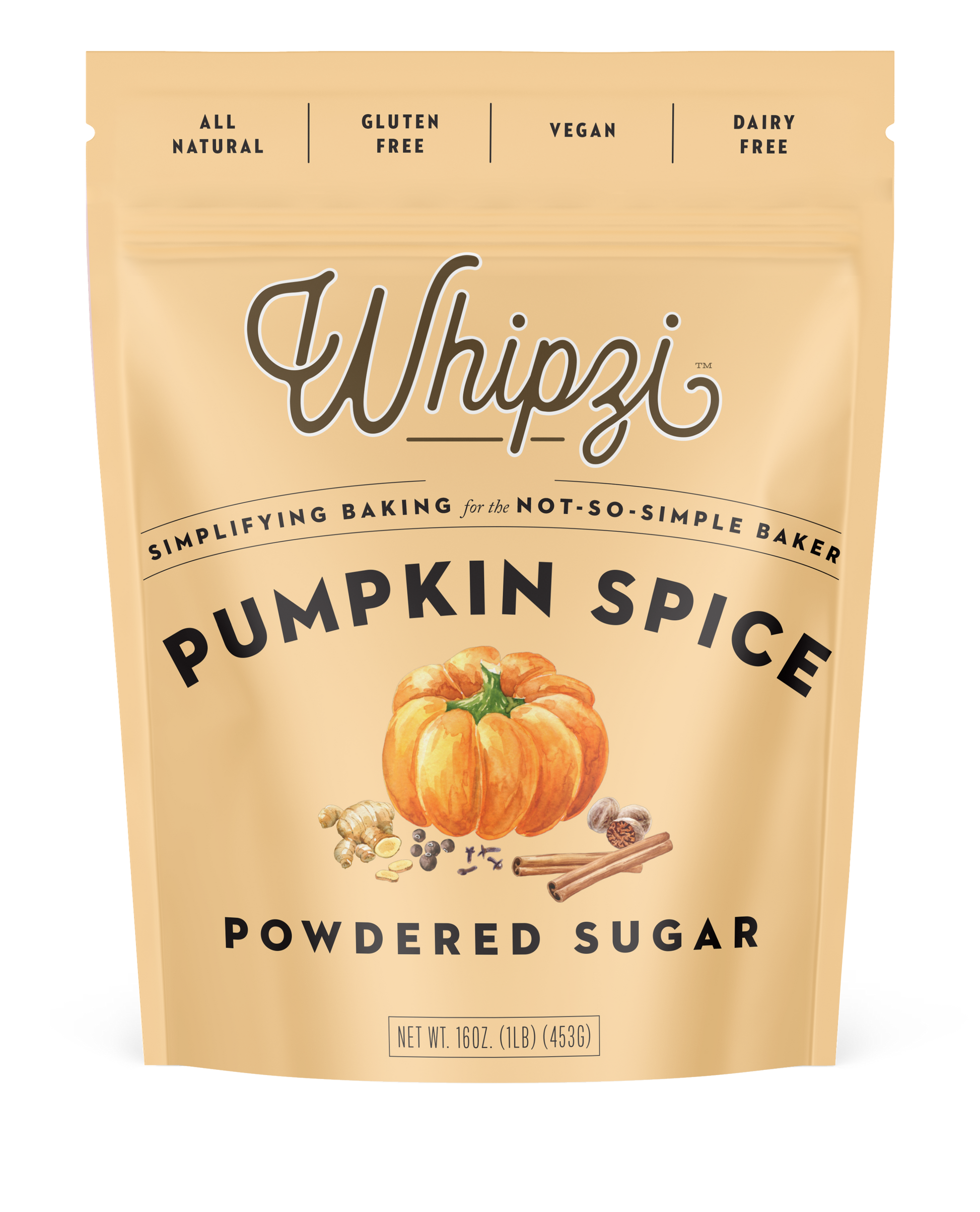 Whipzi pumpkin spice flavor powdered sugar