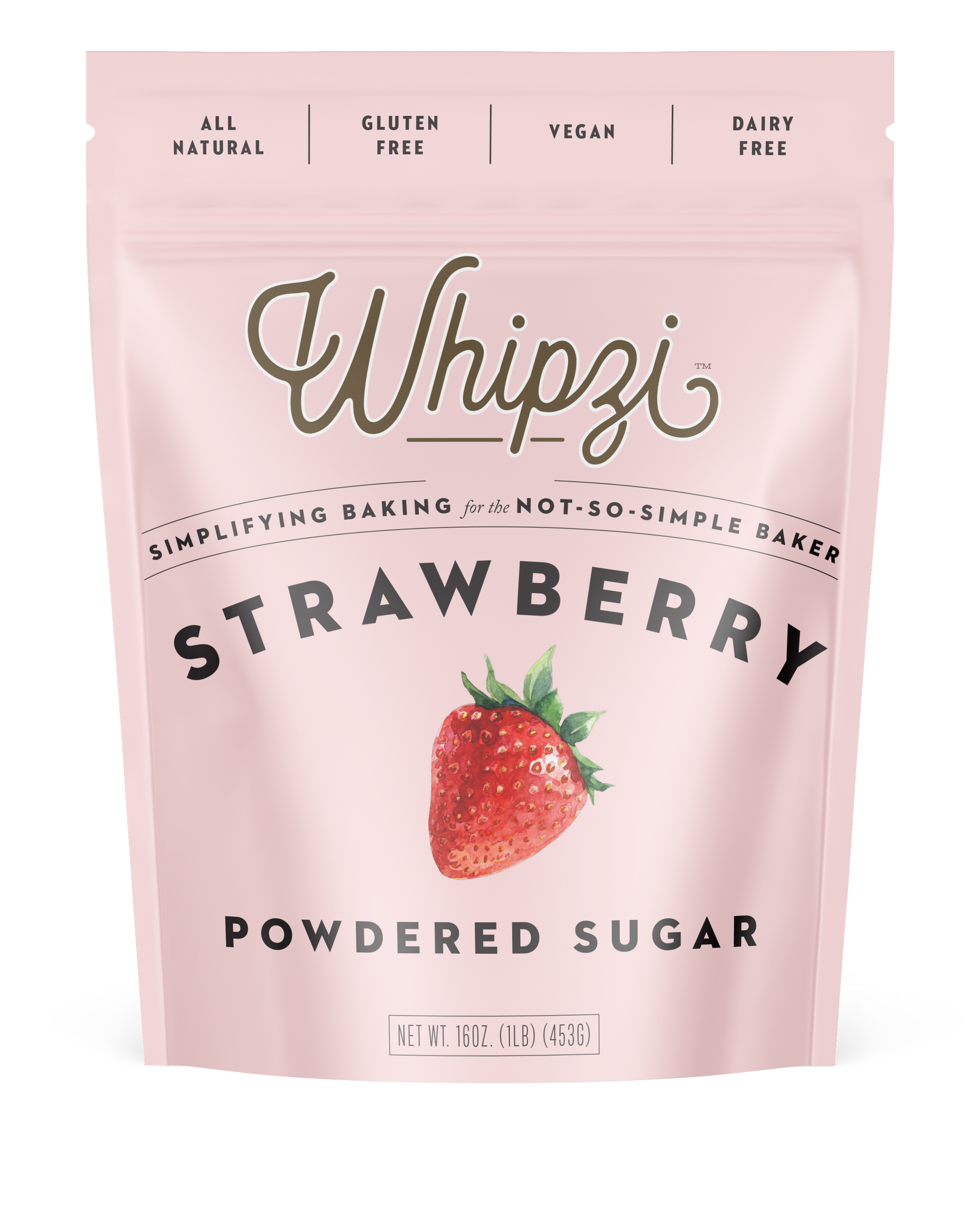 Whipzi strawberry flavor powdered sugar bundle