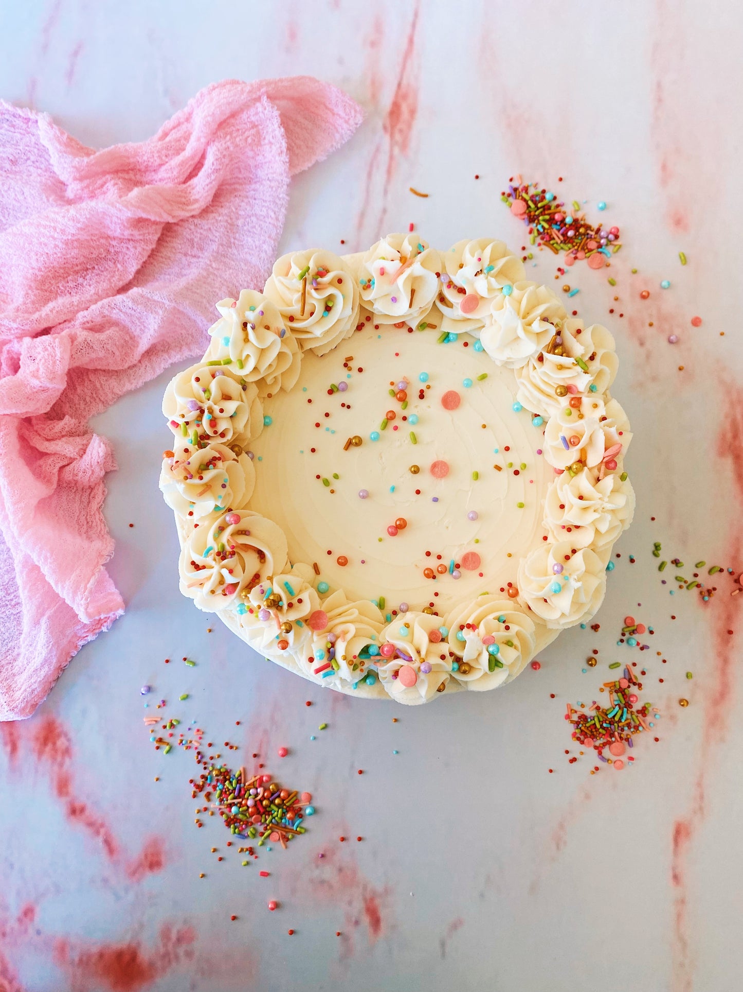 Birthday cake easy recipe using Whipzi vanilla flavor powdered sugar
